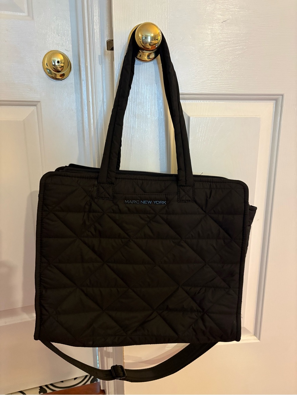 Marc New York Black Quilted Shoulder Tote